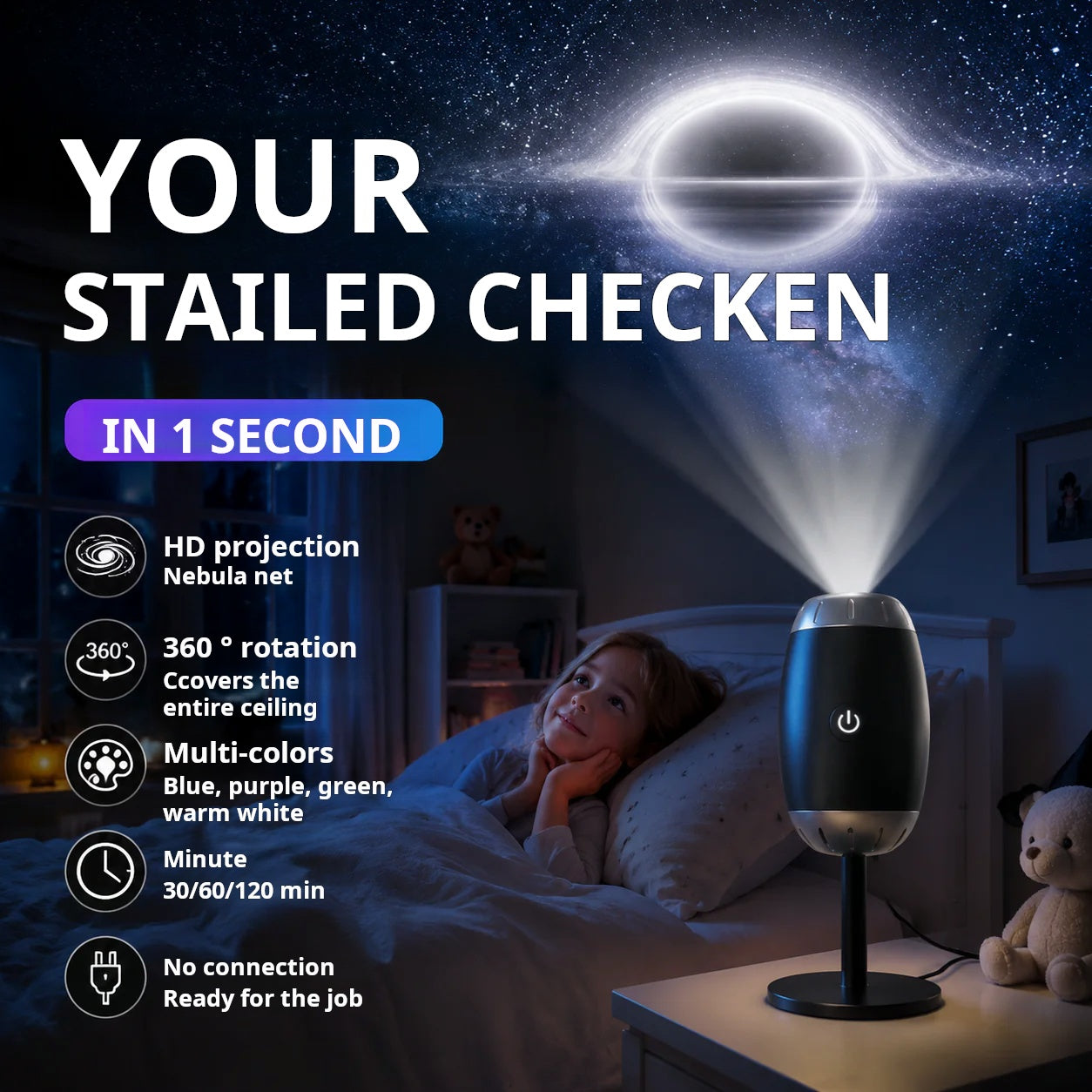 ✨ Plug-and-Play HD Star Projector🥳50,000+ Happy Users