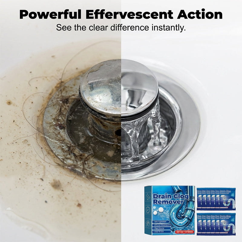 🧼 BUY 2 GET 1 FREE! 🚰 Effervescent Drain Clog Remover Tablets – Fast-Acting, Safe for Pipes & Removes Odors for Smooth Drains ✨