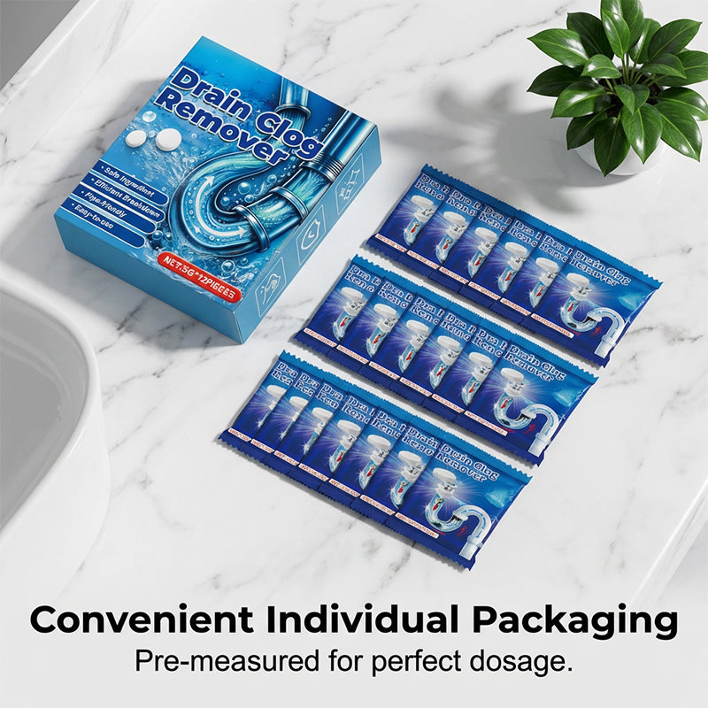 🧼 BUY 2 GET 1 FREE! 🚰 Effervescent Drain Clog Remover Tablets – Fast-Acting, Safe for Pipes & Removes Odors for Smooth Drains ✨