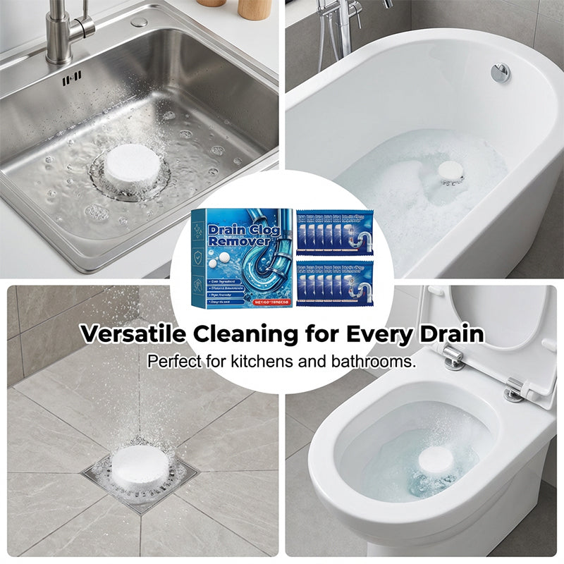 🧼 BUY 2 GET 1 FREE! 🚰 Effervescent Drain Clog Remover Tablets – Fast-Acting, Safe for Pipes & Removes Odors for Smooth Drains ✨