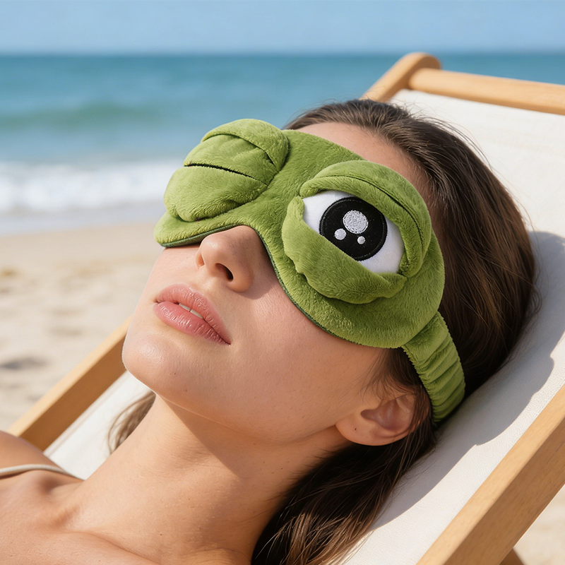 Soft Funny Frog 3D Sleep Mask