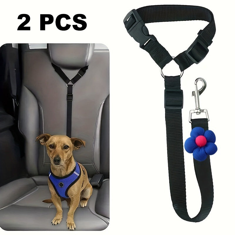 2-in-1 Dog Car Seat Belt & Walking Leash