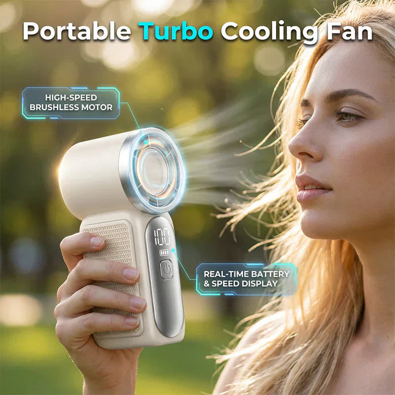 💨 Mini Handheld Fan with LED Display|  🧊6 speeds, 10.7 hours of cool| Weighs nothing – goes anywhere