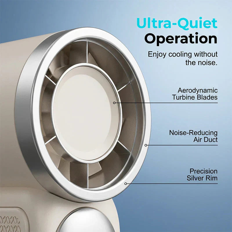 💨 Mini Handheld Fan with LED Display|  🧊6 speeds, 10.7 hours of cool| Weighs nothing – goes anywhere