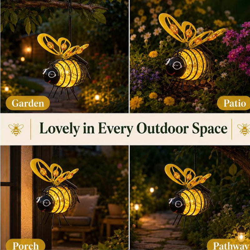 ⏳Time-Limited Special🐝 Solar Powered Hanging Bee Garden Light - Perfect Gift For Plant Lovers ❤️