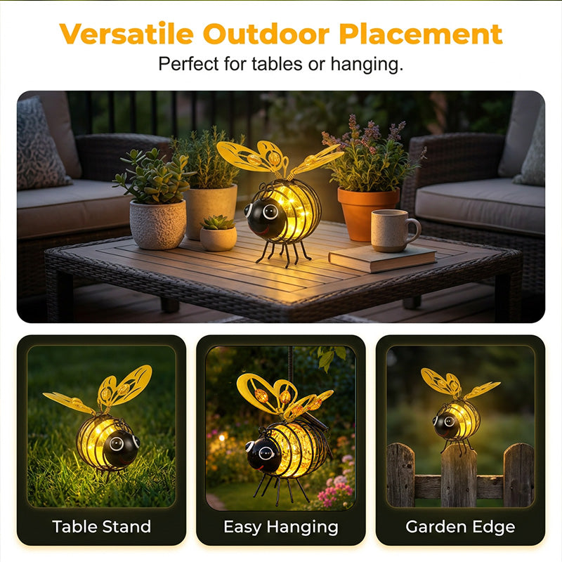 ⏳Time-Limited Special🐝 Solar Powered Hanging Bee Garden Light - Perfect Gift For Plant Lovers ❤️