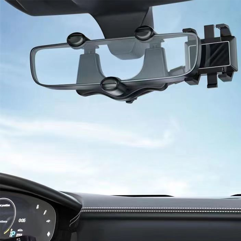 Universal rearview mirror phone holder