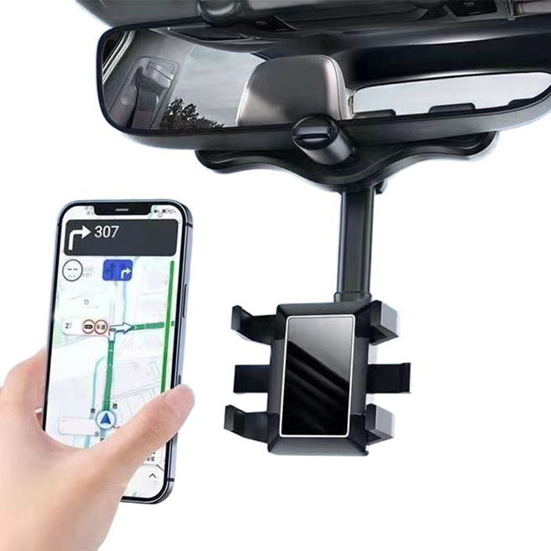 Universal rearview mirror phone holder