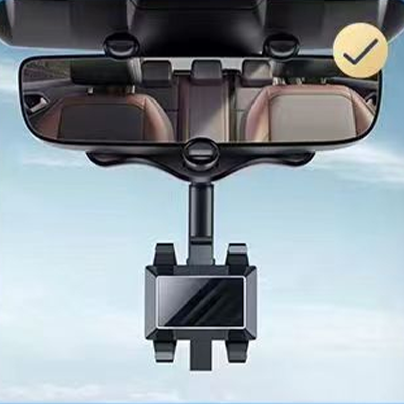 Universal rearview mirror phone holder